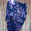 ​Close-up View of Printed Abaya Fabric Design (Pre-loved) — NoboDokan