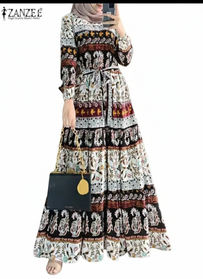 ZANZEA Women’s Floral Boho Maxi Dress | NoboDokan