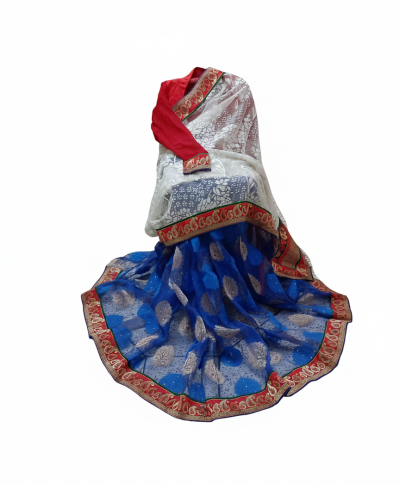 Half silk & Net Saree | NoboDokan